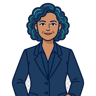 Ilustración de una persona al frente de una empresa